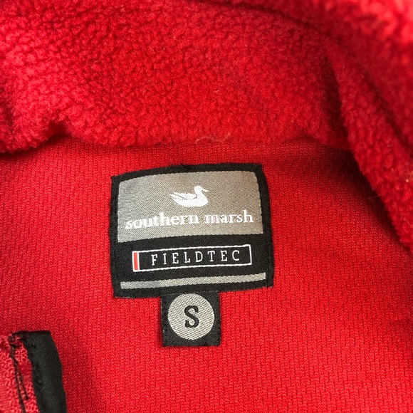 Southern Marsh Red & Black Fieldtec Fleece Vest S - Picture 3 of 5